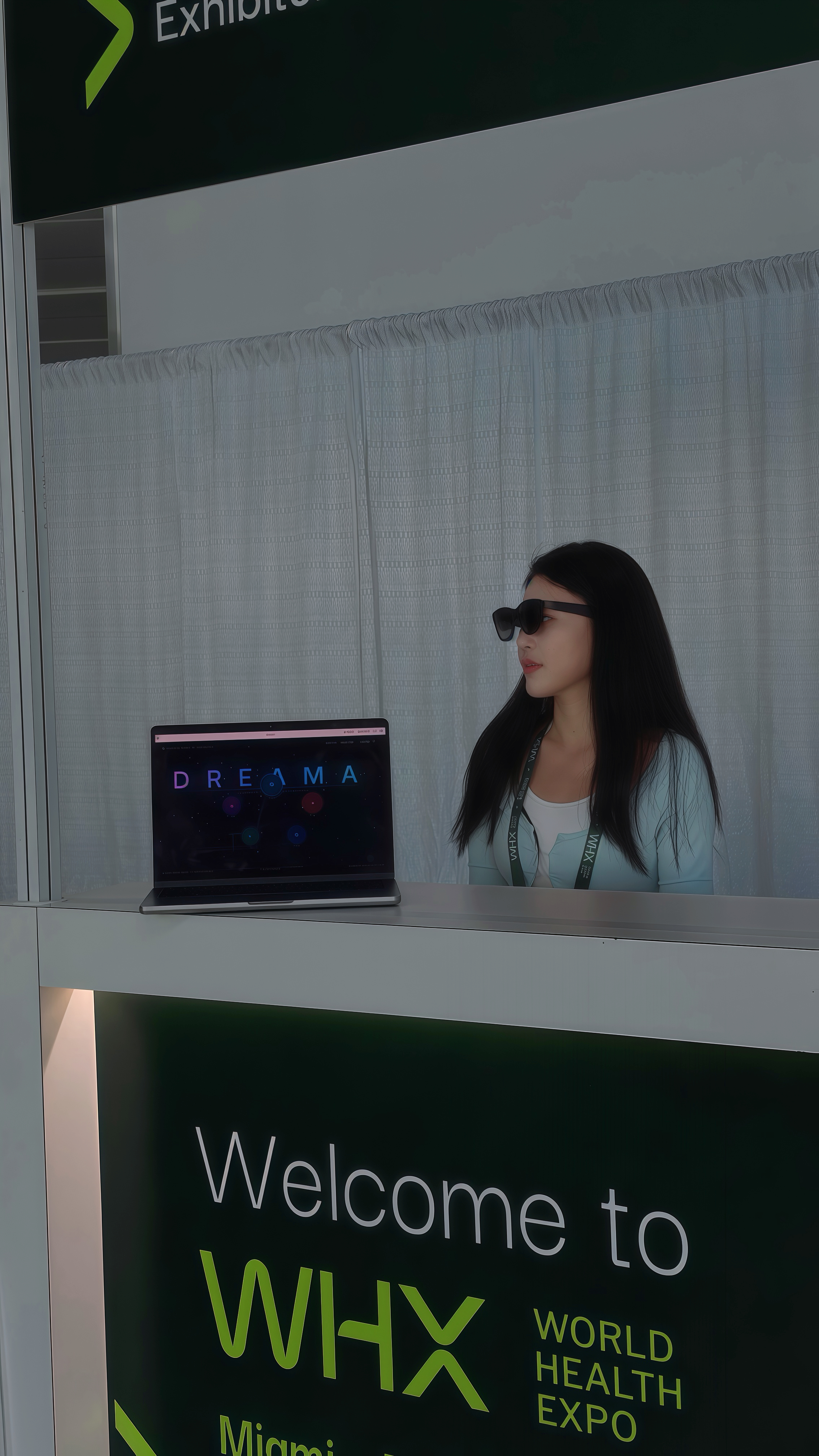Dreama setup at World Health Expo booth.